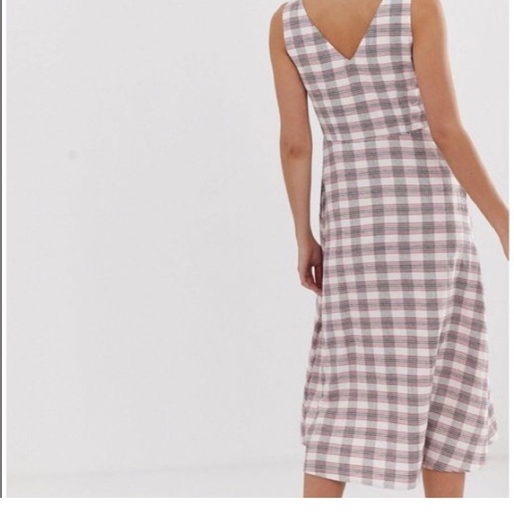 Stylish Plaid Button-Front Midi Dress - Picture 3 of 5